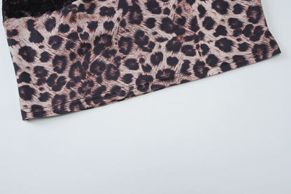 Leopard print v neck lace hem cami top  | Festival Outfits Women  | Cheetah Print Top
