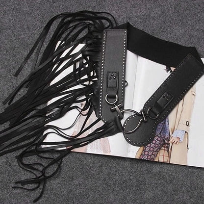 Tassels PU leather decor belt  | Festival Outfits Women