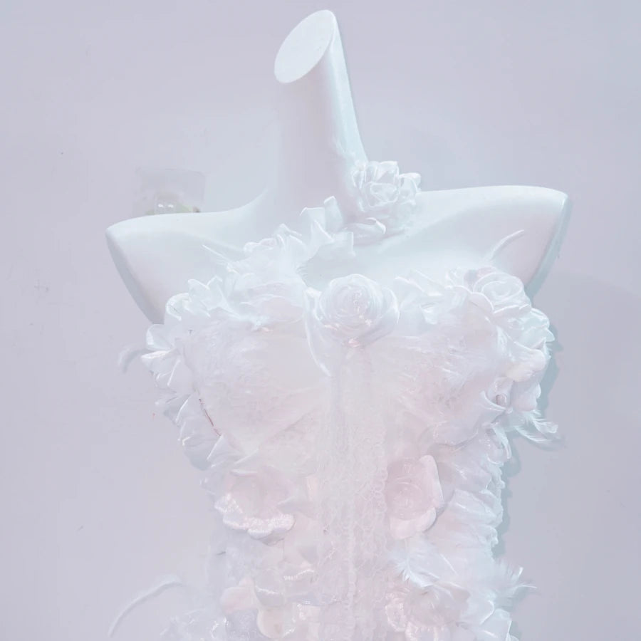 One shoulder lace hem flower applique mini dress  | Festival Outfits Women