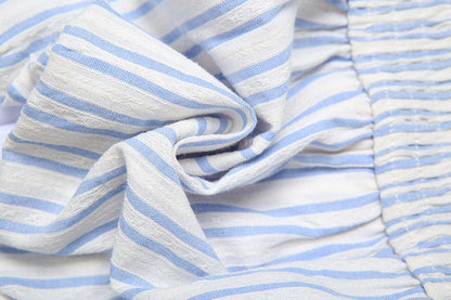 Striped print smocked halter top  | Festival Outfits Women