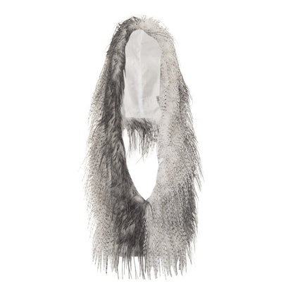 Hoodie fluffy self tie v neck backless top  | Festival Outfits Women