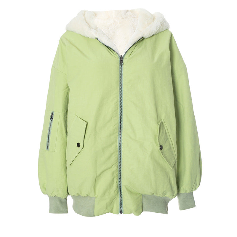 Long sleeve hoodie fluffy 2-way pocket zip-up coat top  | Festival Outfits Women