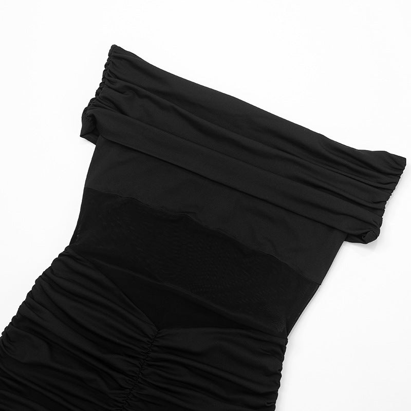 Off shoulder ruched solid romper  | Festival Outfits Women