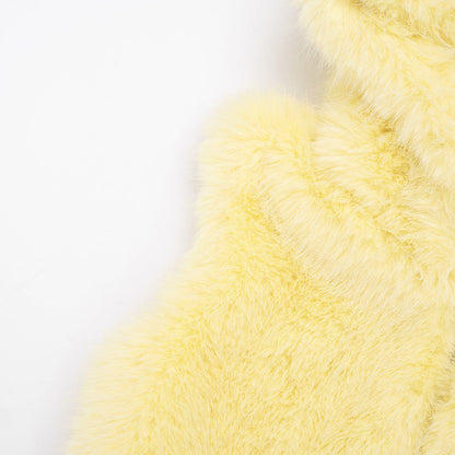 Hoodie sleeveless zip-up fluffy top  | Festival Outfits Women