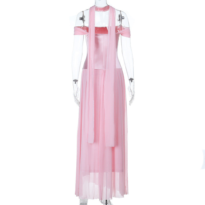 Off shoulder mesh maxi dress  | Festival Outfits Women