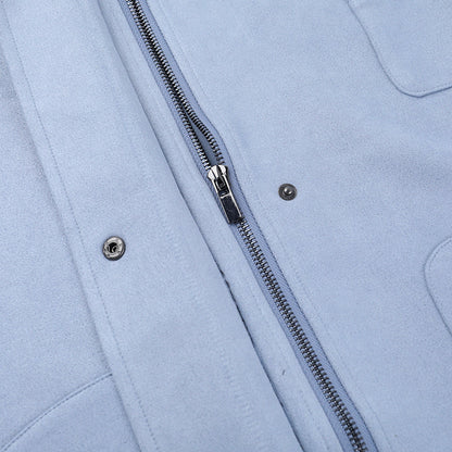 Turnover collar long sleeve zip-up button top  | Festival Outfits Women