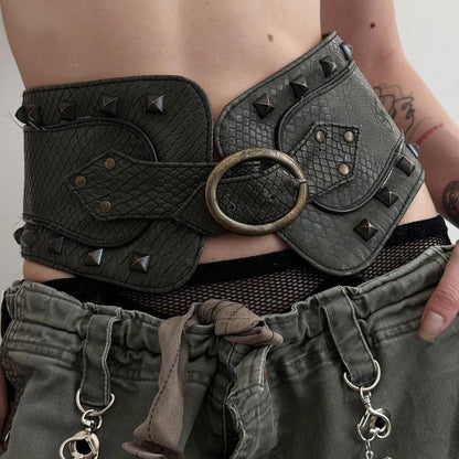 PU leather buckle crop top  | Festival Outfits Women
