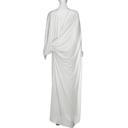 High neck ruched solid maxi skirt set  | Festival Outfits Women