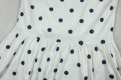Halter polka dot backless mini dress  | Festival Outfits Women