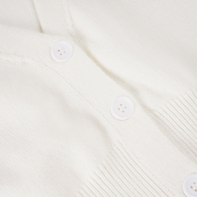 Long sleeve v neck button knitted top  | Festival Outfits Women