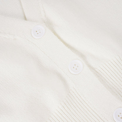 Long sleeve v neck button knitted top  | Festival Outfits Women