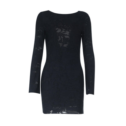 Long sleeve backless mini dress  | Festival Outfits Women