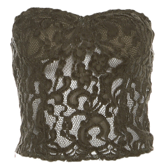 Hollow out zip-up backless tube cut out top  | Festival Outfits Women