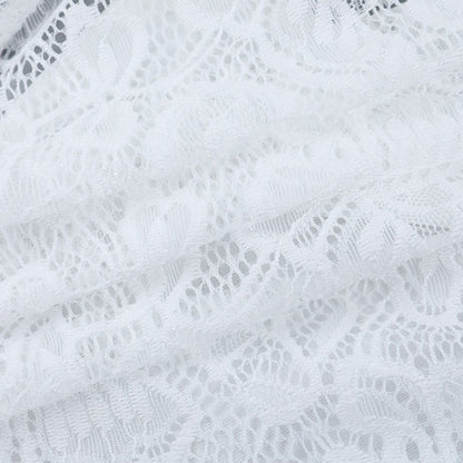 V neck button long sleeve lace top  | Festival Outfits Women