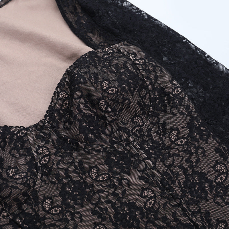 Long sleeve lace corset zip-up top  | Festival Outfits Women