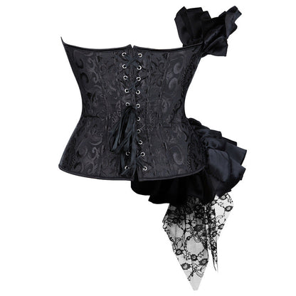 Sweetheart neck ruffle lace up corset top  | Festival Outfits Women
