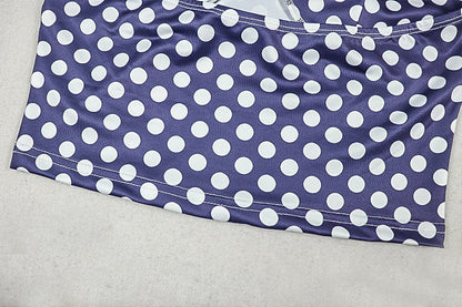 Halter flower applique polka dot pant set  | Festival Outfits Women