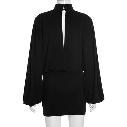 V neck long sleeve ruched mini skirt set  | Festival Outfits Women