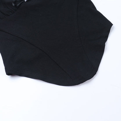 Long sleeve self tie v neck top  | Festival Outfits Women