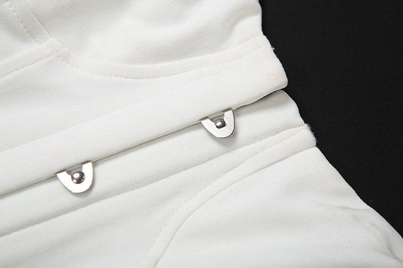 Button buckle corset backless tube top  | Festival Outfits Women