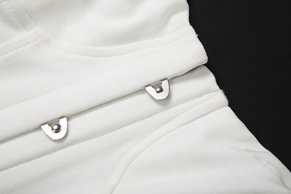 Button buckle corset backless tube top  | Festival Outfits Women