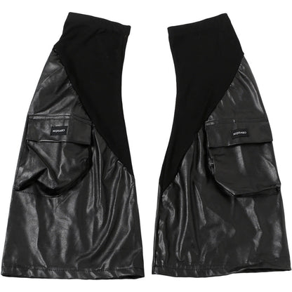 PU leather pocket leg warmer  | Festival Outfits Women