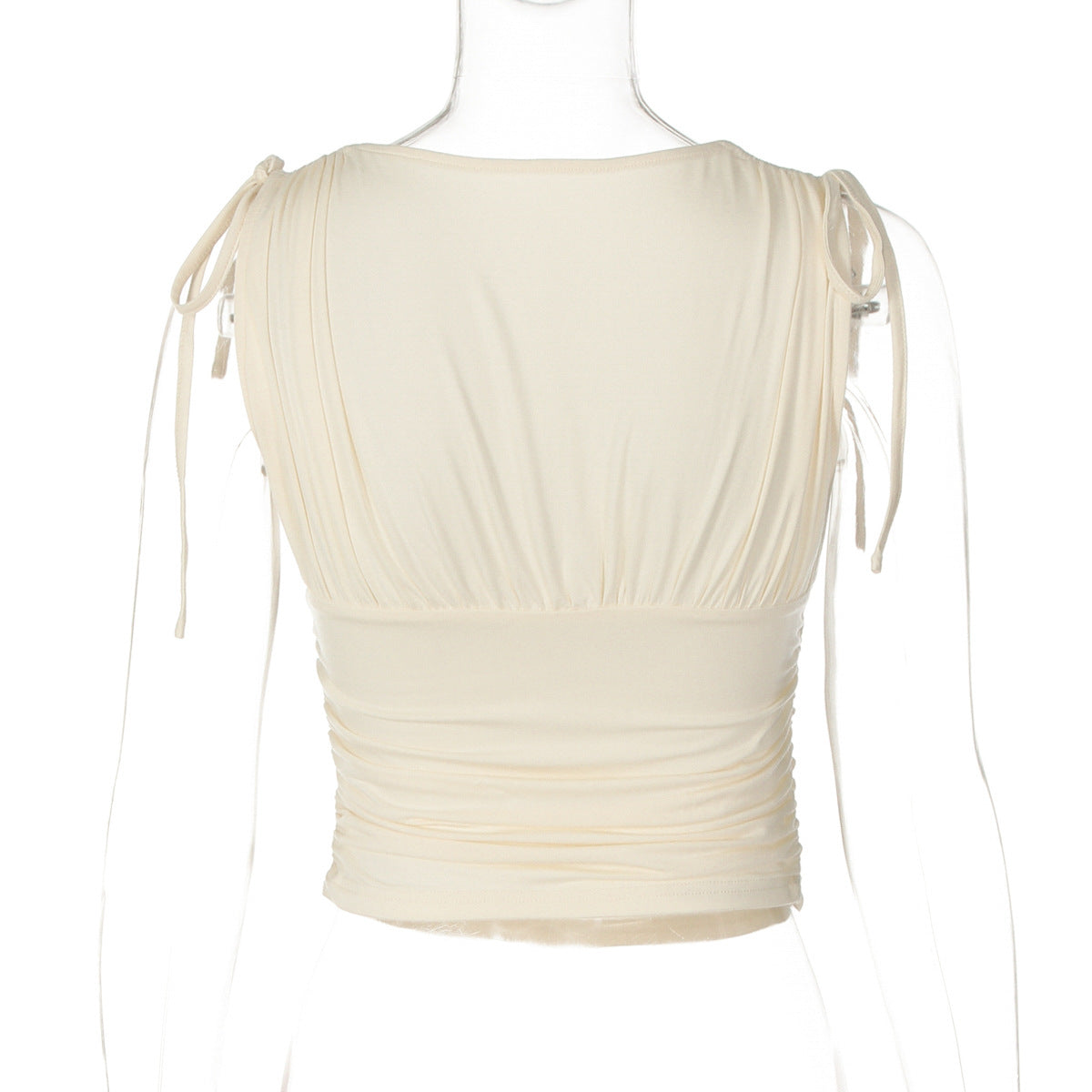 V neck ruched drawstring crop top  | Festival Outfits Women