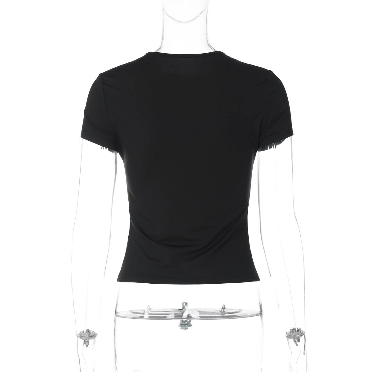 Short sleeve crewneck lace patchwork top  | Festival Outfits Women