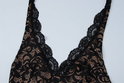 Halter v neck ruffle lace mini dress  | Festival Outfits Women