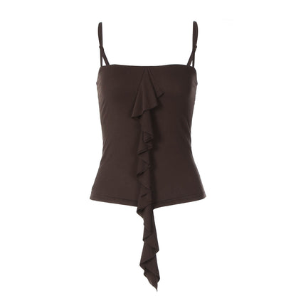 Square neck ruffle cami top  | Festival Outfits Women
