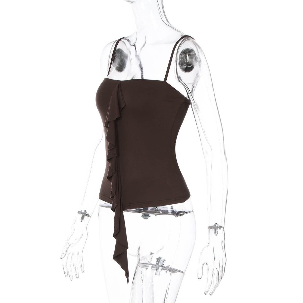 Square neck ruffle cami top  | Festival Outfits Women