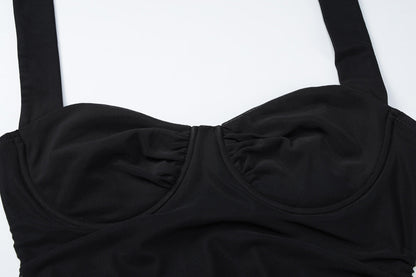 Ruched self tie ruched backless midi dress  | Festival Outfits Women