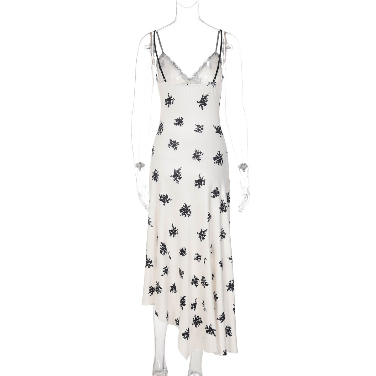 V neck lace hem print cami maxi dress  | Festival Outfits Women