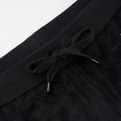 Drawstring velvet glitter star pattern wide leg pant  | Festival Outfits Women