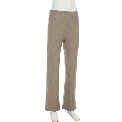 Waffle solid straight leg pant  | Festival Outfits Women