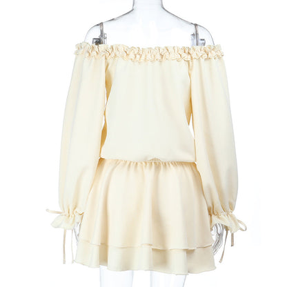 Long sleeve v neck drawstring mini dress  | Festival Outfits Women