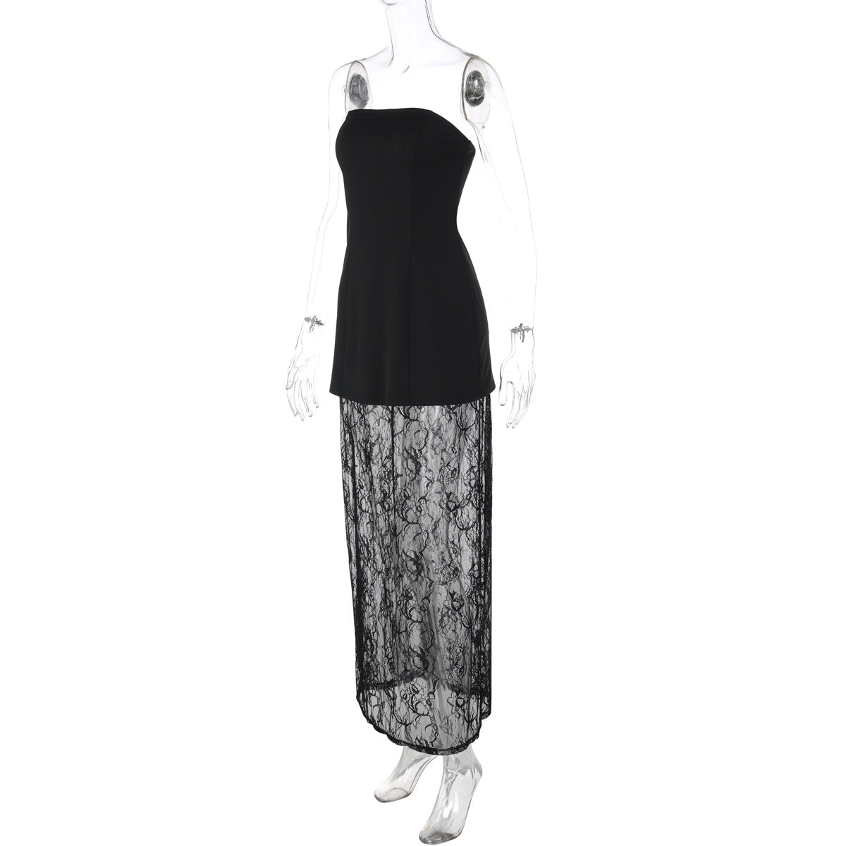 Lace backless tube maxi skirt set  | Festival Outfits Women
