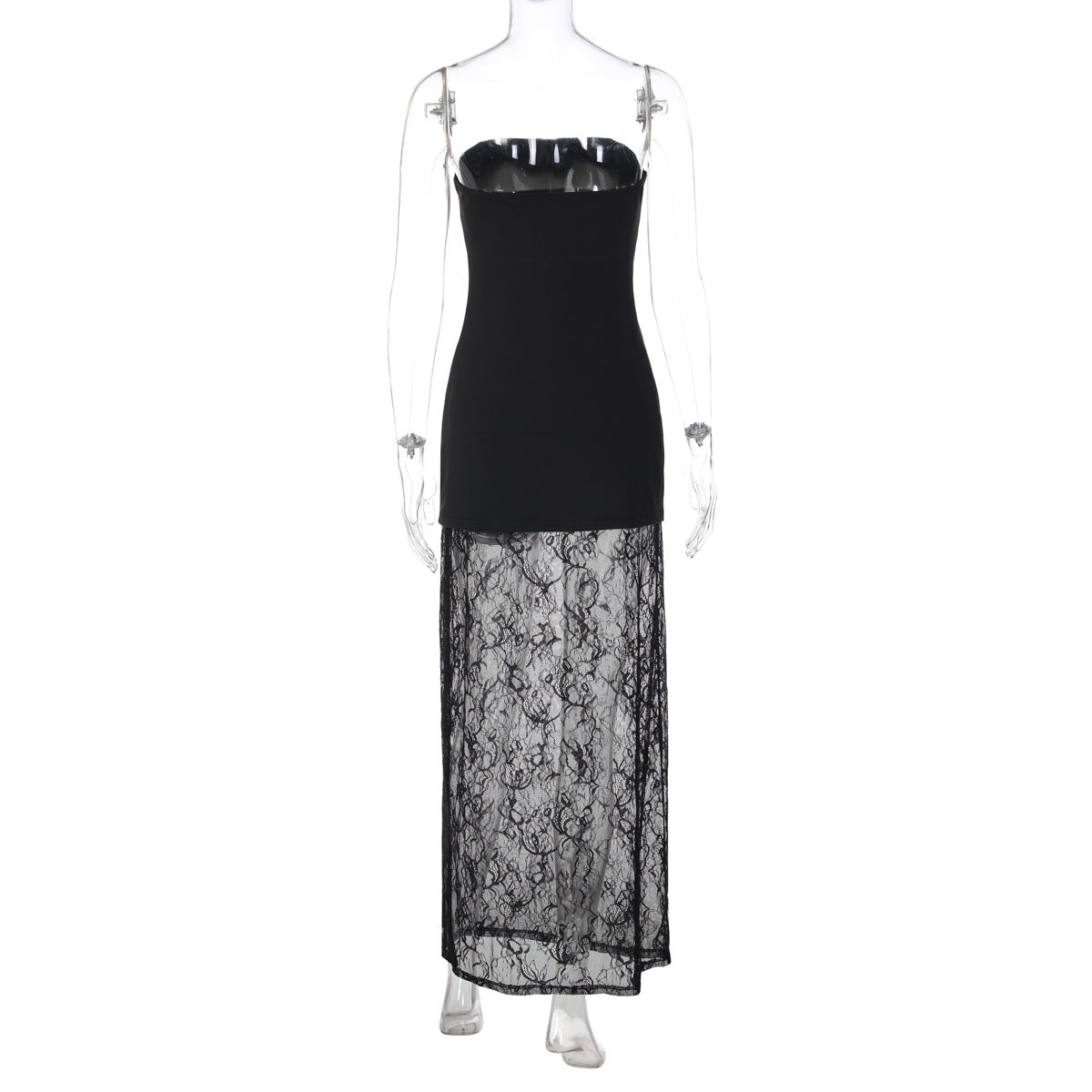 Lace backless tube maxi skirt set  | Festival Outfits Women