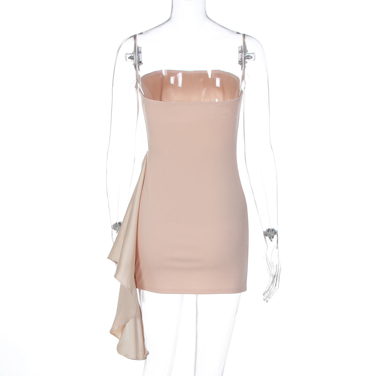 Satin ruched backless tube dress  | Festival Outfits Women