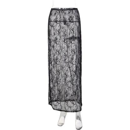 Lace backless tube maxi skirt set  | Festival Outfits Women