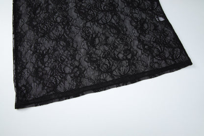 Lace backless tube maxi skirt set  | Festival Outfits Women