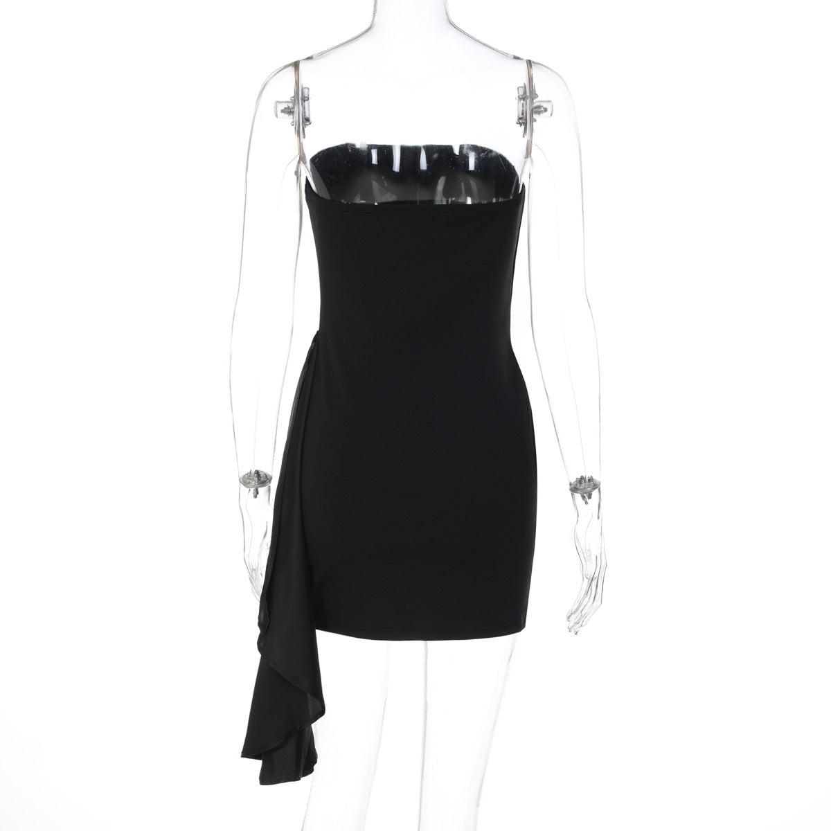 Satin ruched backless tube dress  | Festival Outfits Women