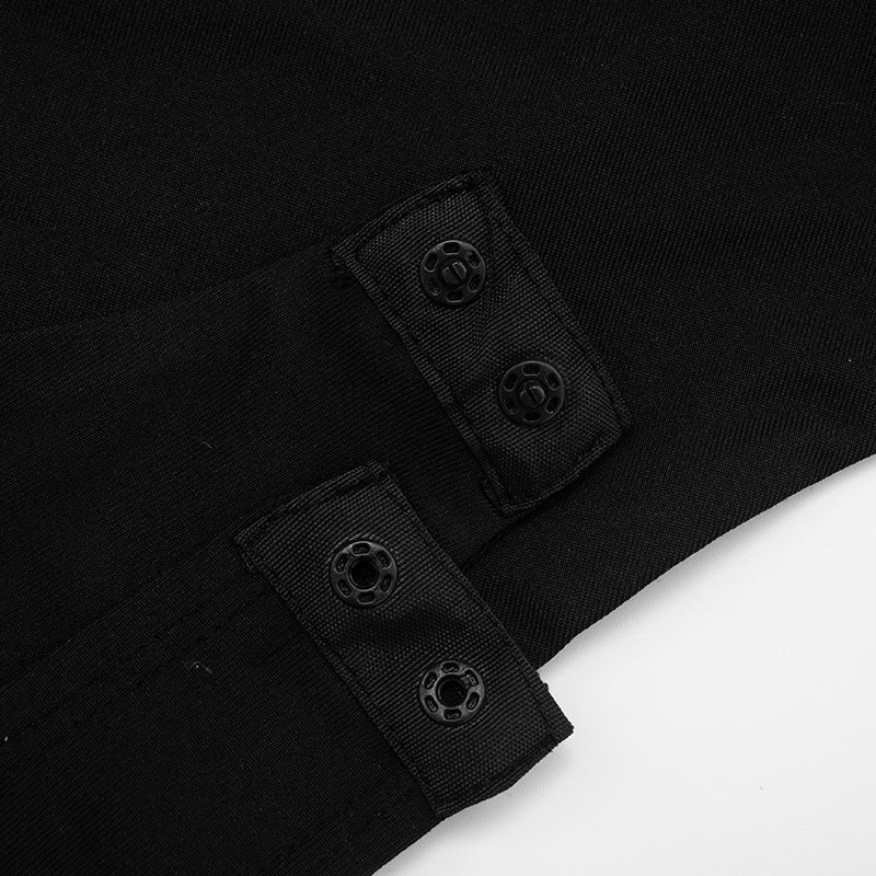 Long sleeve high neck hollow out button pant set  | Festival Outfits Women