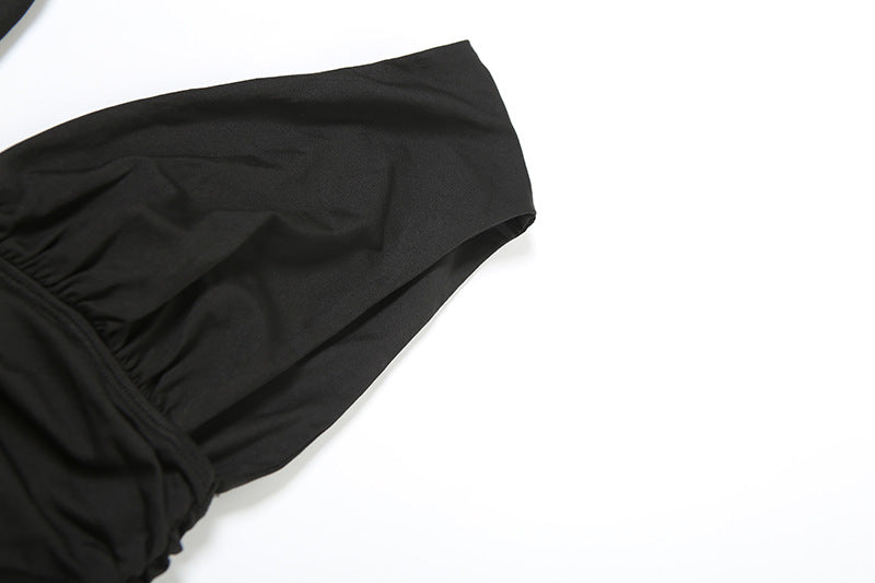 V neck ruched solid short pant set  | Festival Outfits Women