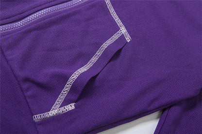 Hoodie long sleeve zip-up drawstring pant set  | Festival Outfits Women