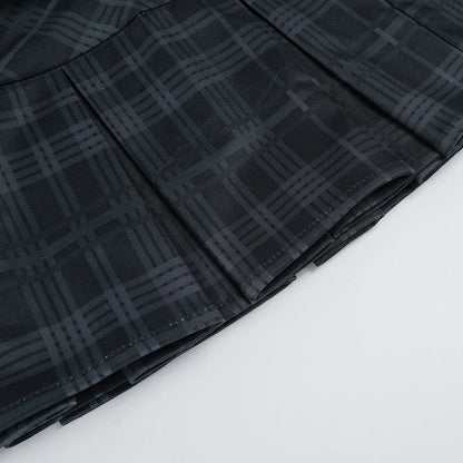 Pleated plaid zip-up mini skirt  | Festival Outfits Women