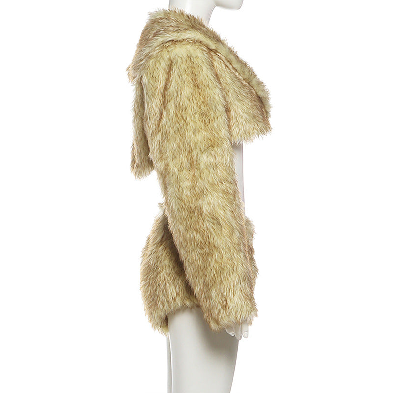 Long sleeve hoodie fluffy crop short pant set  | Festival Outfits Women
