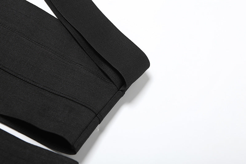 One shoulder hollow out solid cut out top  | Festival Outfits Women