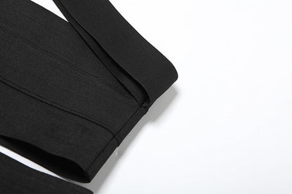 One shoulder hollow out solid cut out top  | Festival Outfits Women