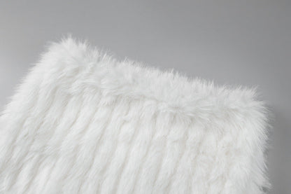 Fluffy backless tube mini skirt set  | Festival Outfits Women